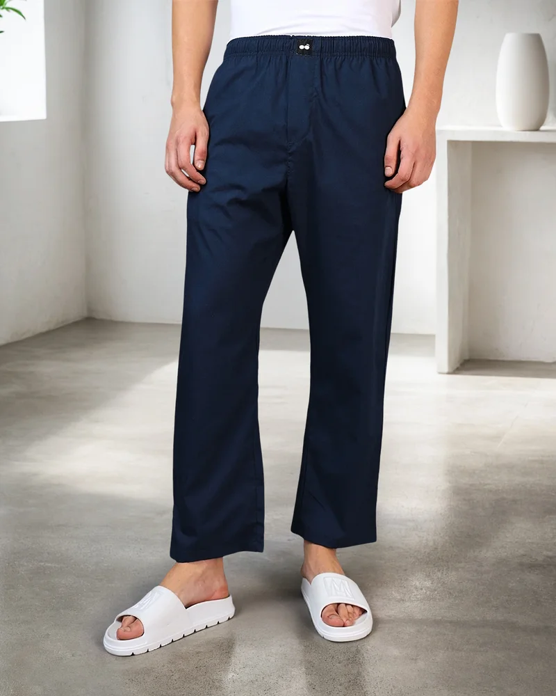 bewakoof Men's Navy Blue Pyjamas